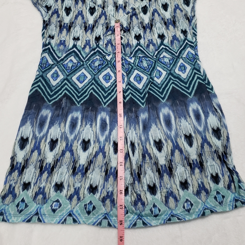 Blue Patterned Top - Picture 7 of 9
